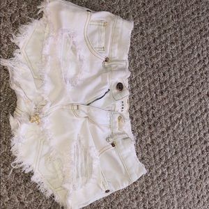 Cute white denim shorts